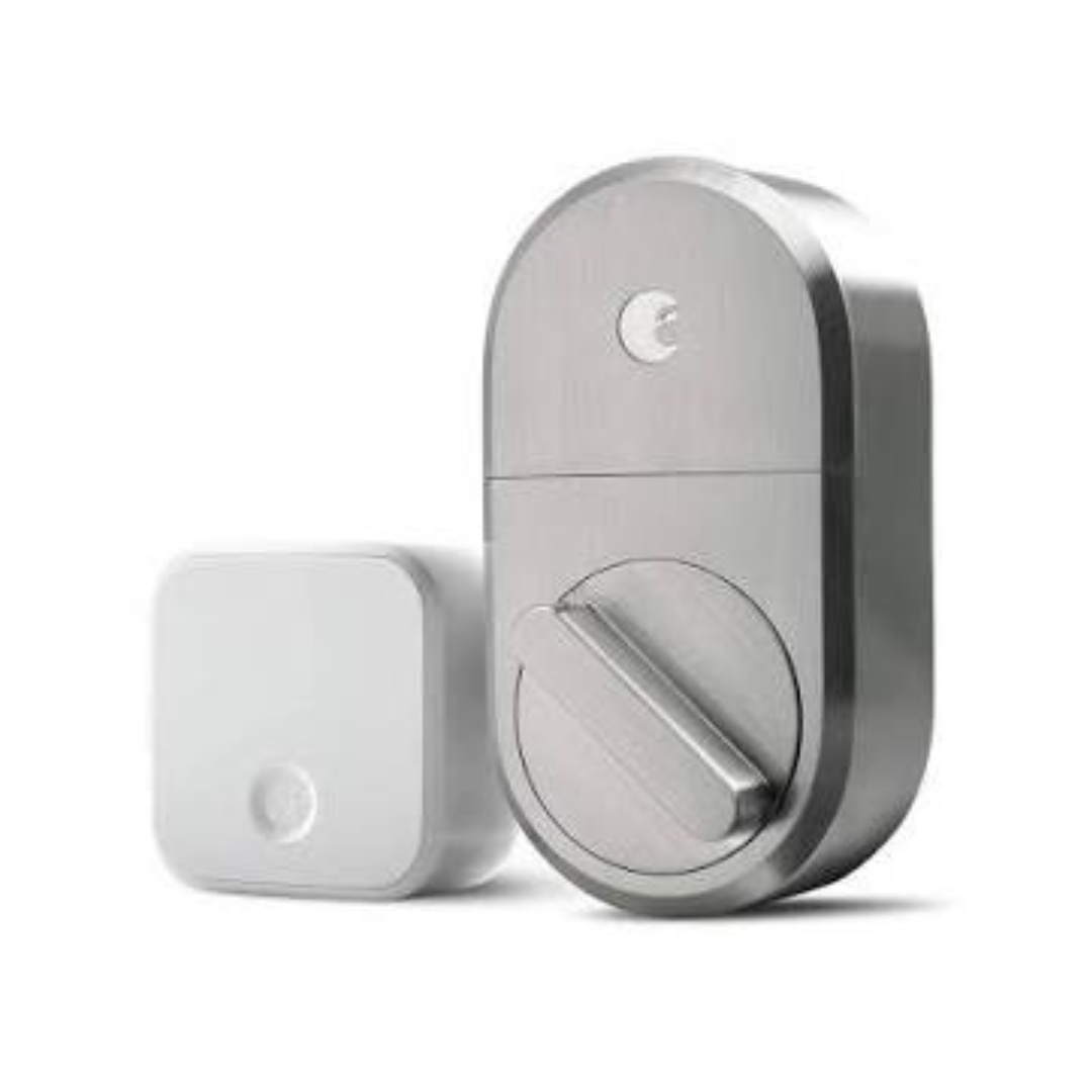 August Smart Lock + Connect Wi-Fi Bridge ASL-3B AC-R1 Nickel C1103DS, haggle goods