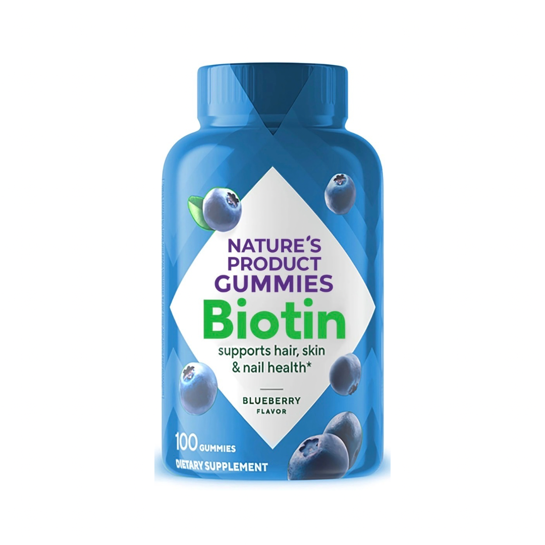 Biotin 5000 mcg Gummies (Per Serving) Blueberry, 100 Gummies, haggle goods