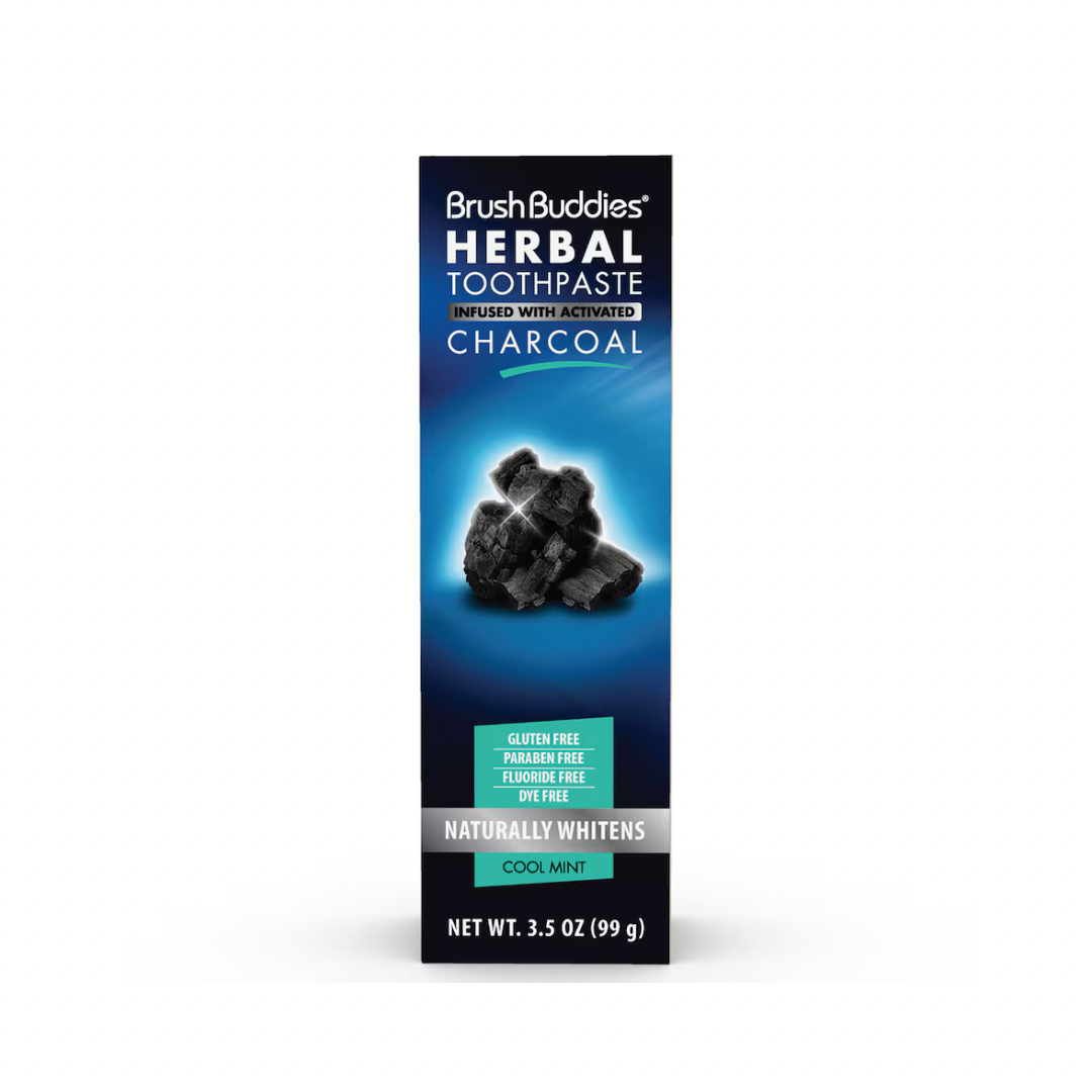 Brush Buddies Charcoal Infused Herbal Toothpaste, 3.5-oz. Tubes, haggle goods