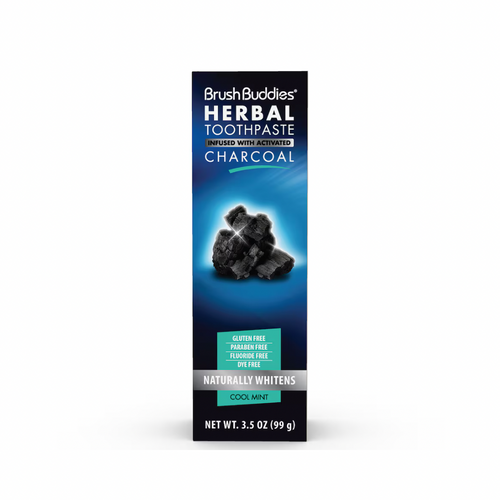 Brush Buddies Charcoal Infused Herbal Toothpaste, 3.5-oz. Tubes, haggle goods