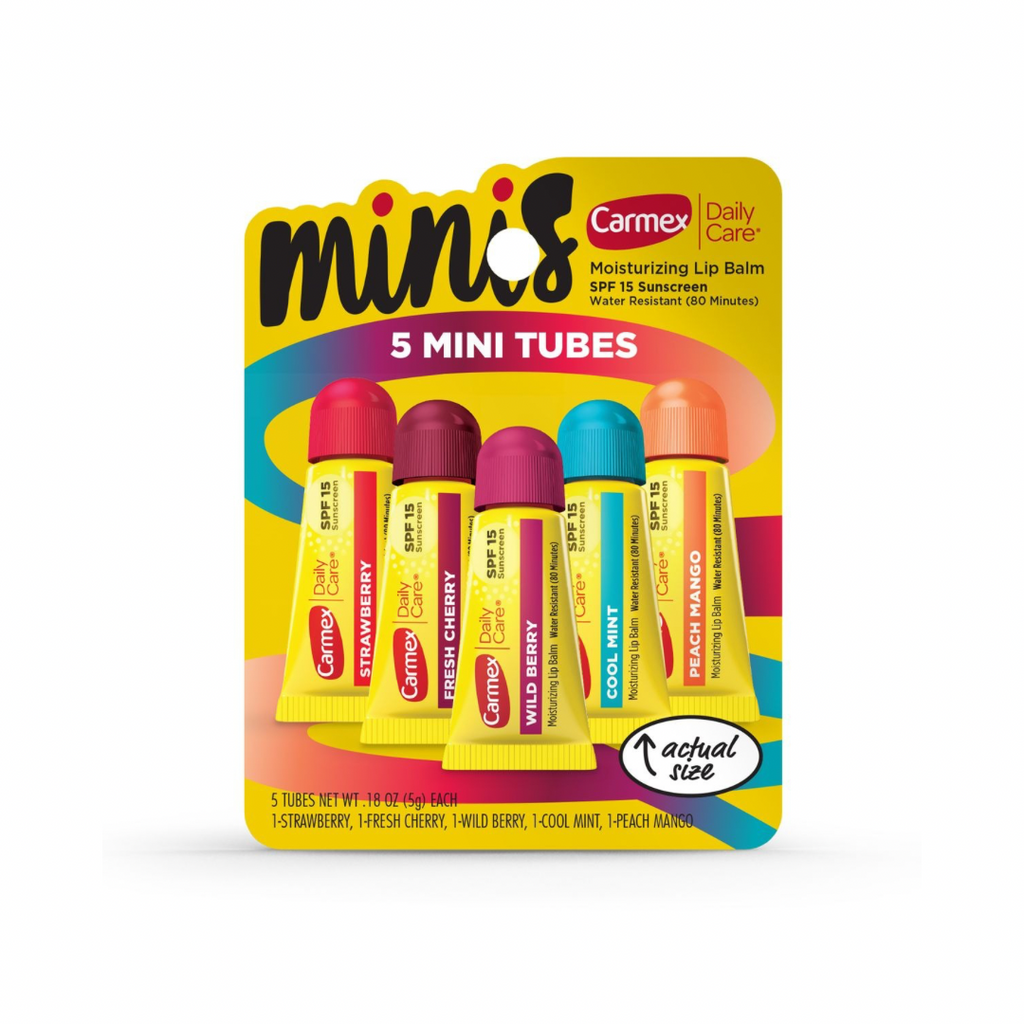 Carmex Daily Care Mini Moisturizing Lip Balm - Assorted Flavors - SPF 15 - 0.9oz/5ct, haggle goods