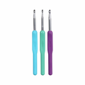 Crafter's Square Aluminum Crochet Hooks with Ergonomic Handles, 3 sizes, haggle goods