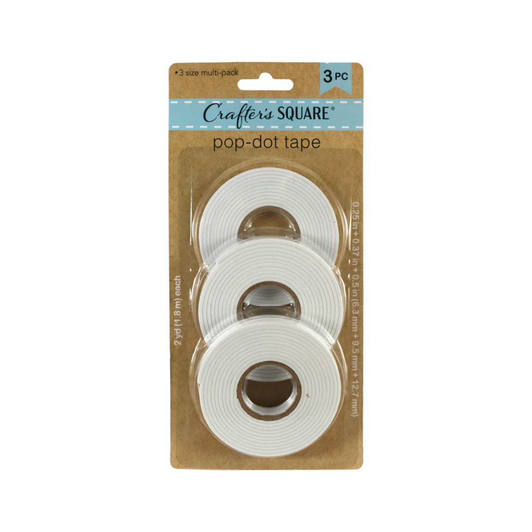 Crafter's Square Pop-Dot Tape, 3-ct. Roll Packs, haggle goods, www.hagglegoods.store