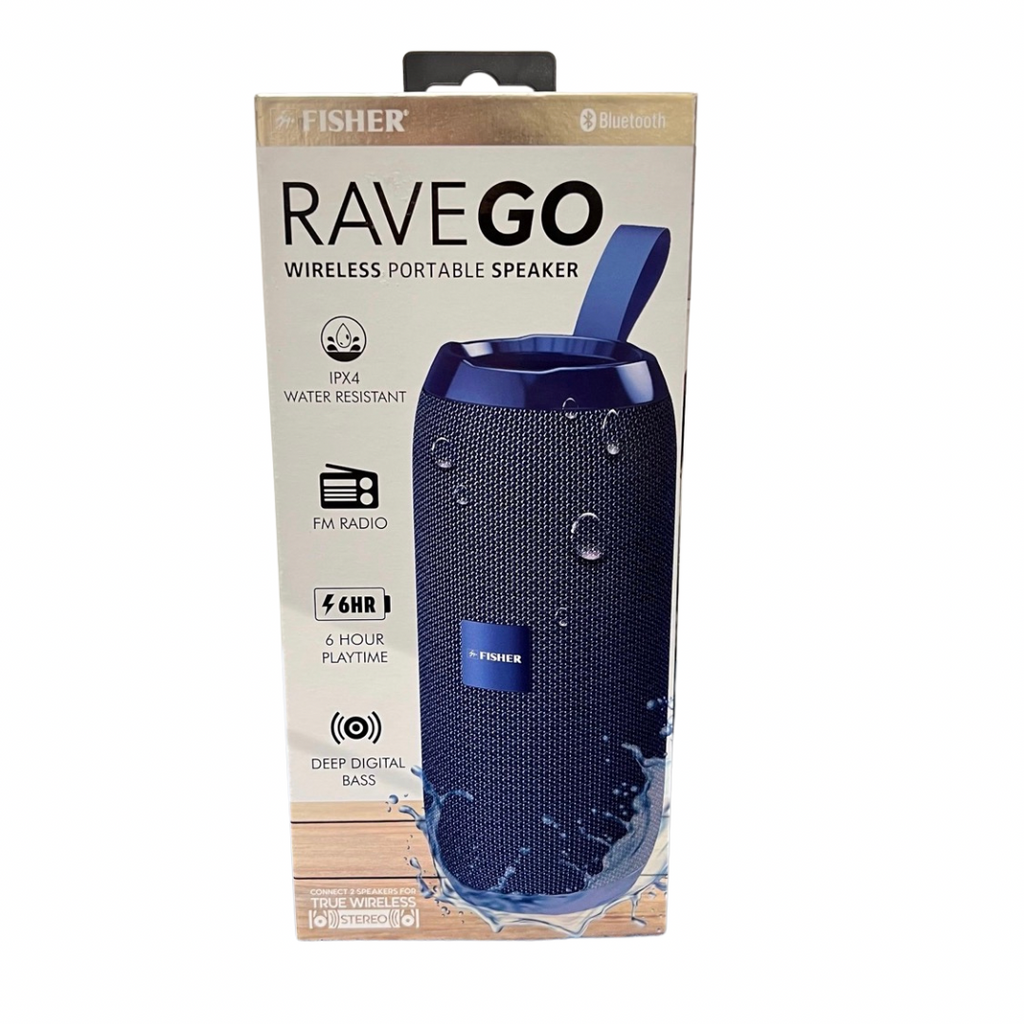 Fisher Rave Go Bluetooth Portable Speaker, haggle goods 