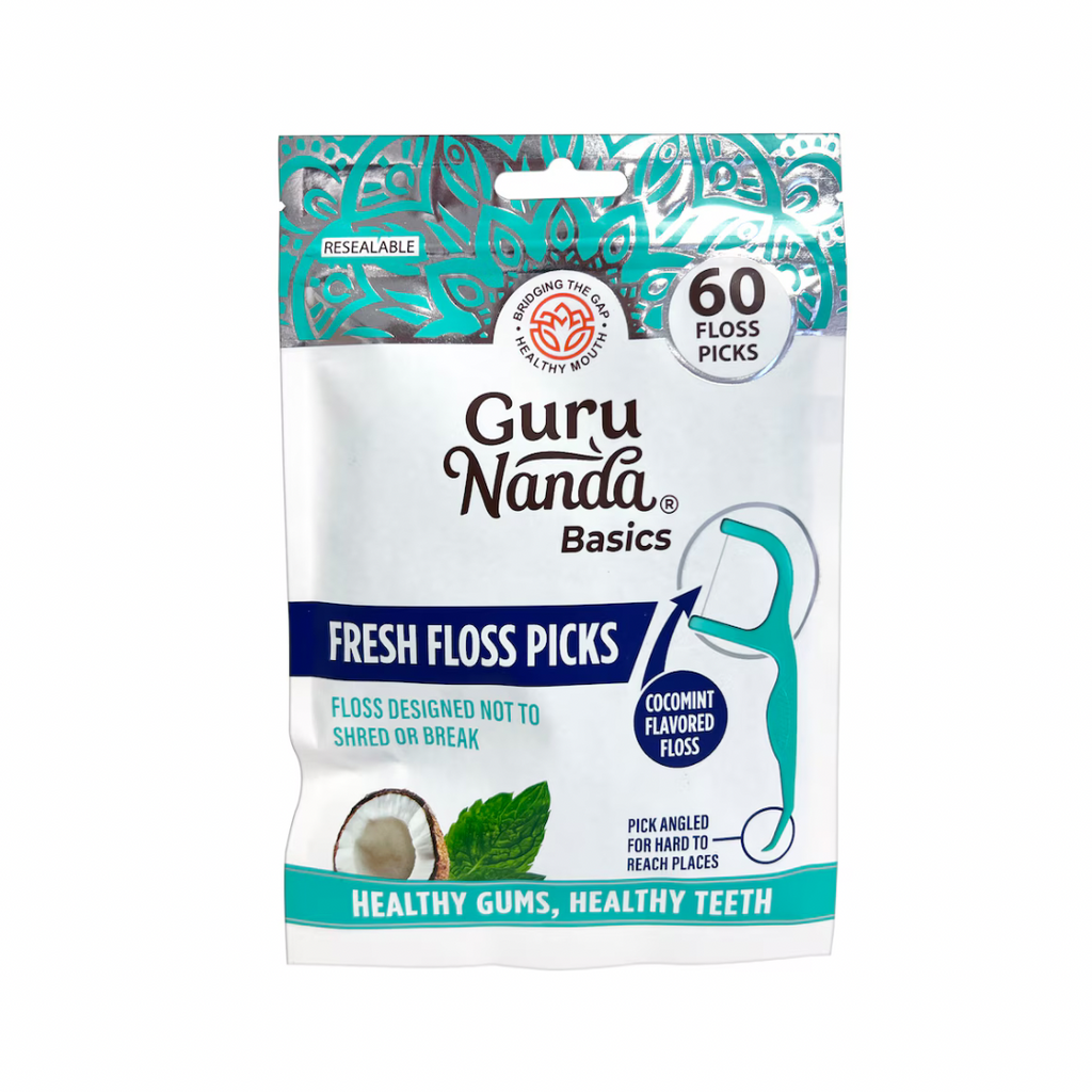 Gurunanda Basic Cocomint Flavored Fresh Floss Picks, 60-ct. Bag, haggle goods