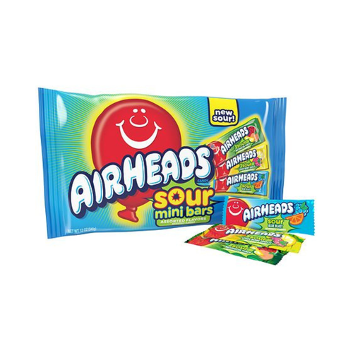 Airheads Candy Sour Mini Bars Assorted - 12 Oz Best by: 02/27