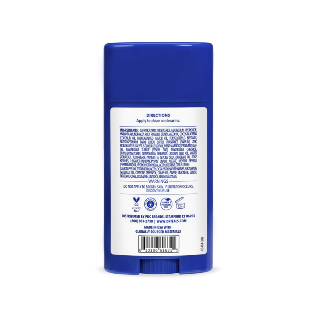 Dr Teal's Aluminum Free Deodorant, Eucalyptus with Essential Oils, 2.5 oz
