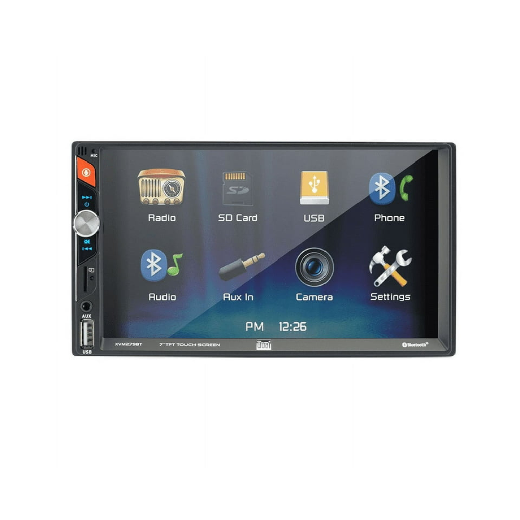 Dual Electronics 7" LED Touchscreen Car Stereo Receiver – Double DIN, Bluetooth, USB – XVM279BT (New)