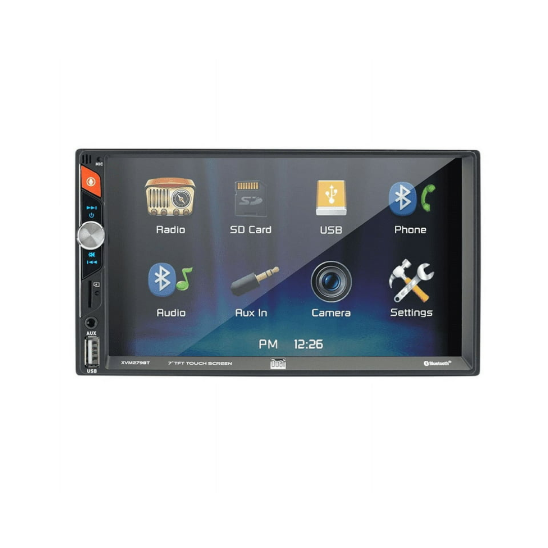 Dual Electronics 7" LED Touchscreen Car Stereo Receiver – Double DIN, Bluetooth, USB – XVM279BT (New)