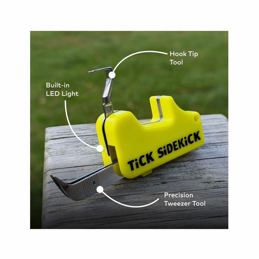 SiDEKiCK Tick Removal Tool with Integrated Flashlight, Stainless Steel Multi-Function Extractor for Humans Dogs Cats, Portable Compact Lightweight Precision Design for Safe Easy Removal