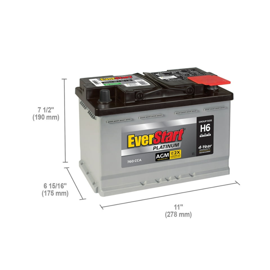 EverStart Platinum AGM Battery, Group Size H6