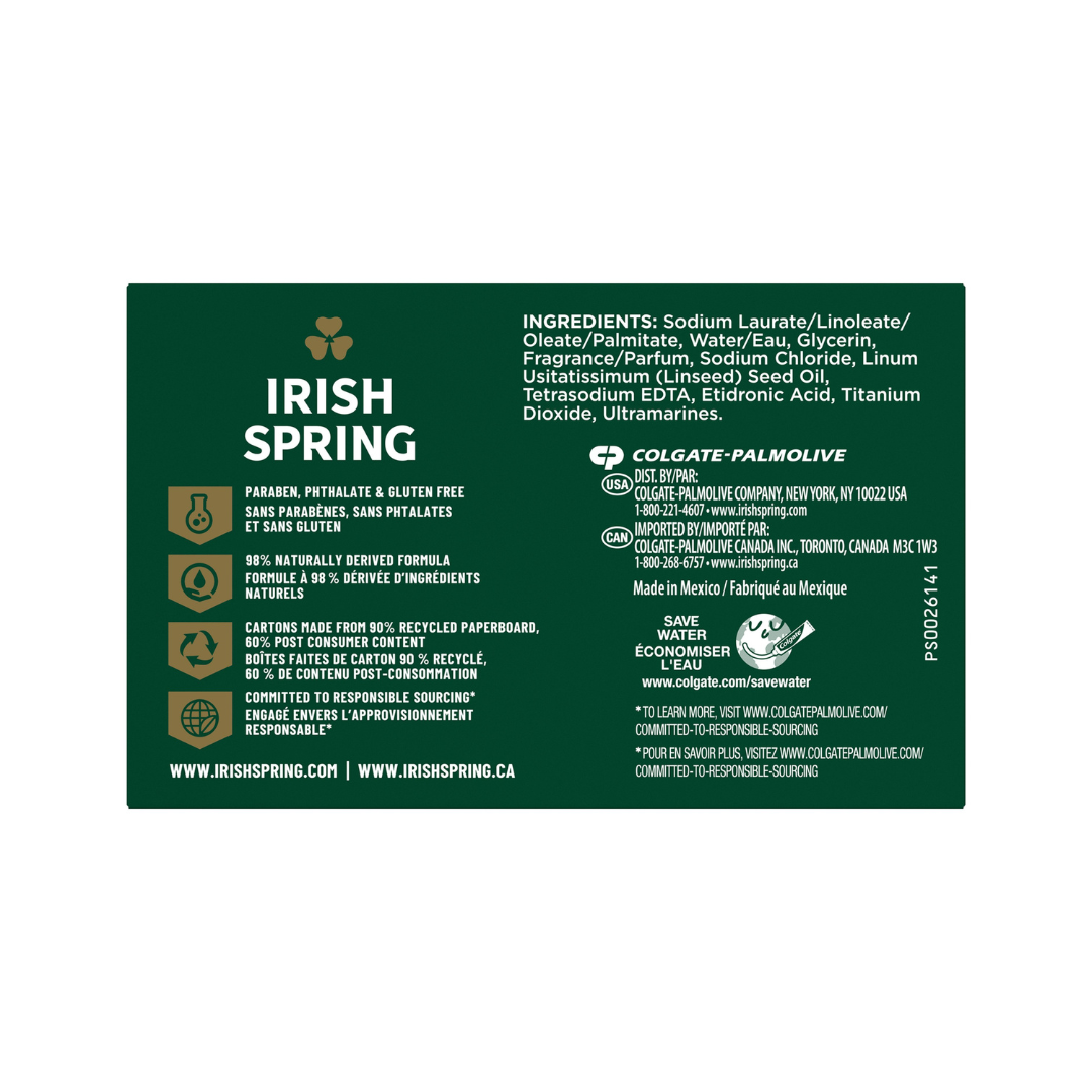 Irish Spring Icy Blast Deodorant Bar Soap for Men 3.7 oz (1 ct)