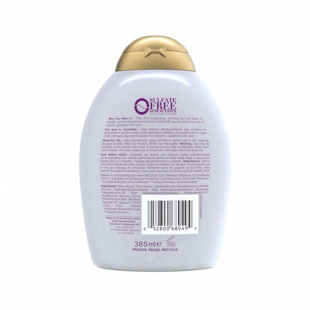 OGX Vibrant Color Vibes Conditioner for Color-Treated Hair, 13 fl oz