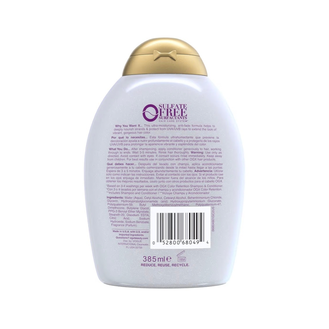 OGX Vibrant Color Vibes Conditioner for Color-Treated Hair, 13 fl oz