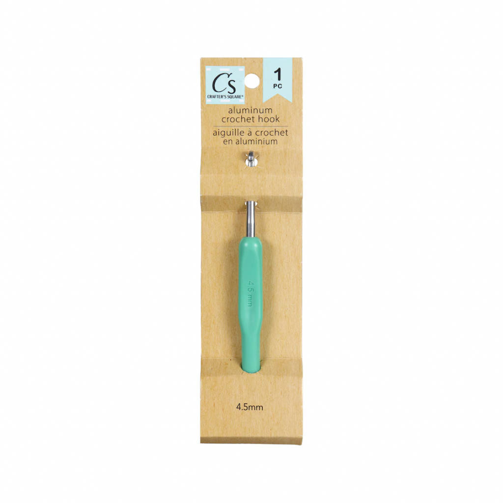 Crafter's Square Aluminum Crochet Hooks with Ergonomic Handles, 3 sizes