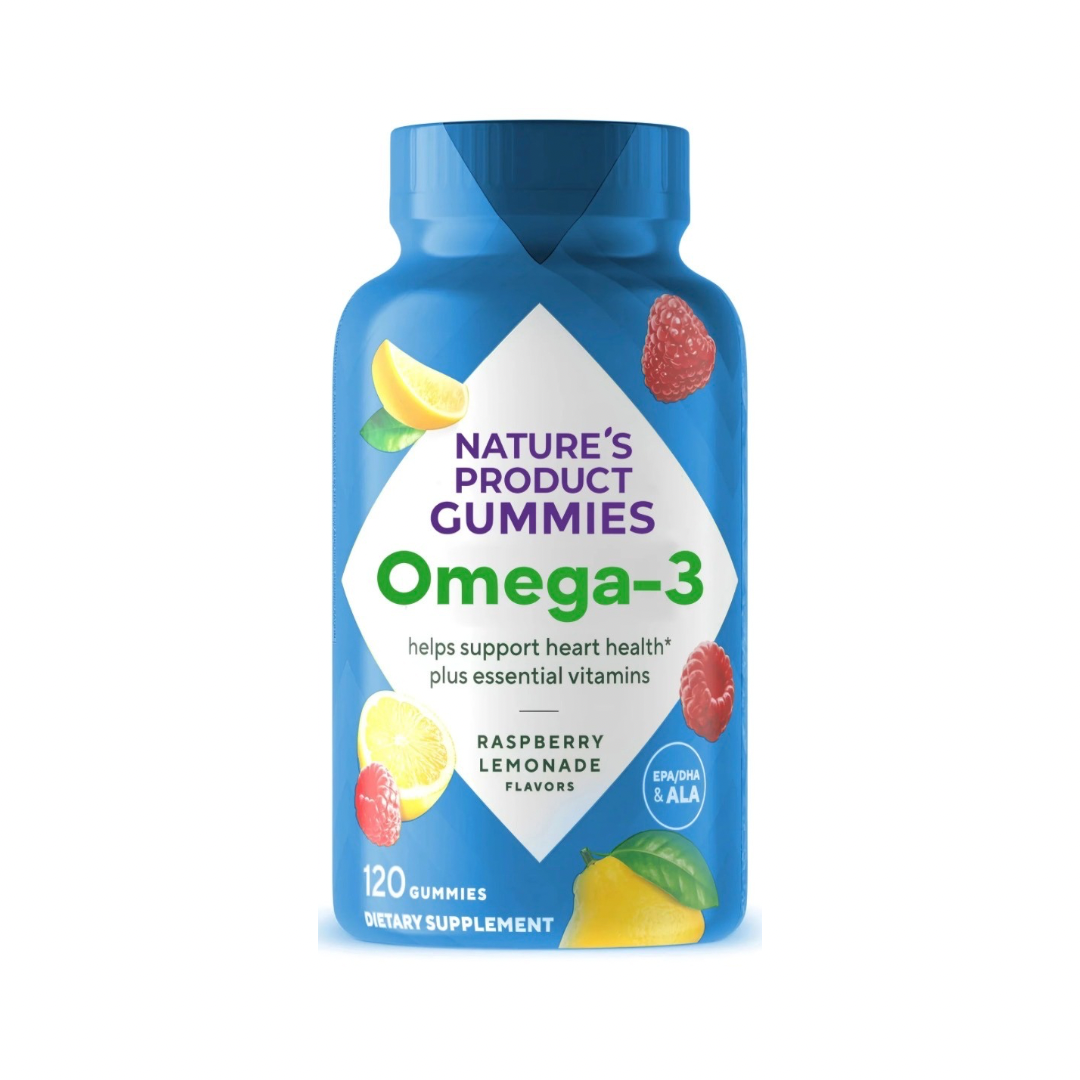 Omega-3 Gummies (Raspberry Lemonade), 120 Gummies, haggle goods
