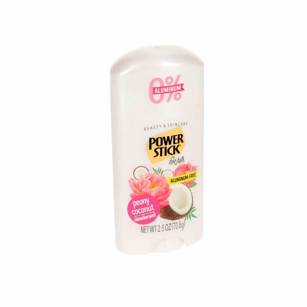 Power Stick For Her Aluminum-Free Peony Coconut Deodorant, 2.5 oz., haggle goods, www.hagglegoods.store