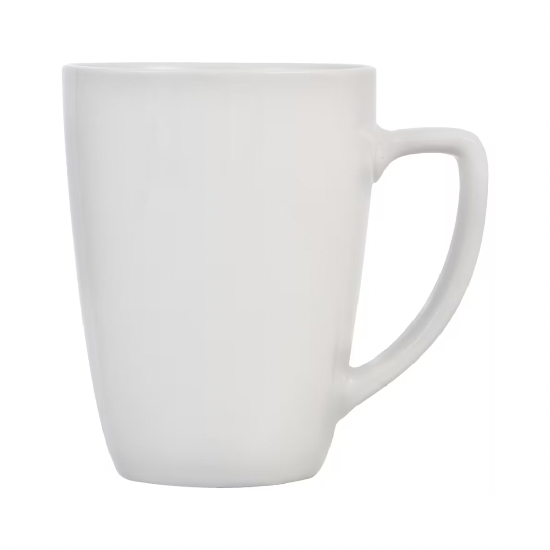 Royal Norfolk Contemporary White Square Stoneware Mugs, 12-oz., haggle goods, www.hagglegoods.store