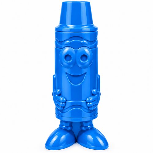 Crayola Crayon Shapener Figures Kids Pink & Blue 2 Pack