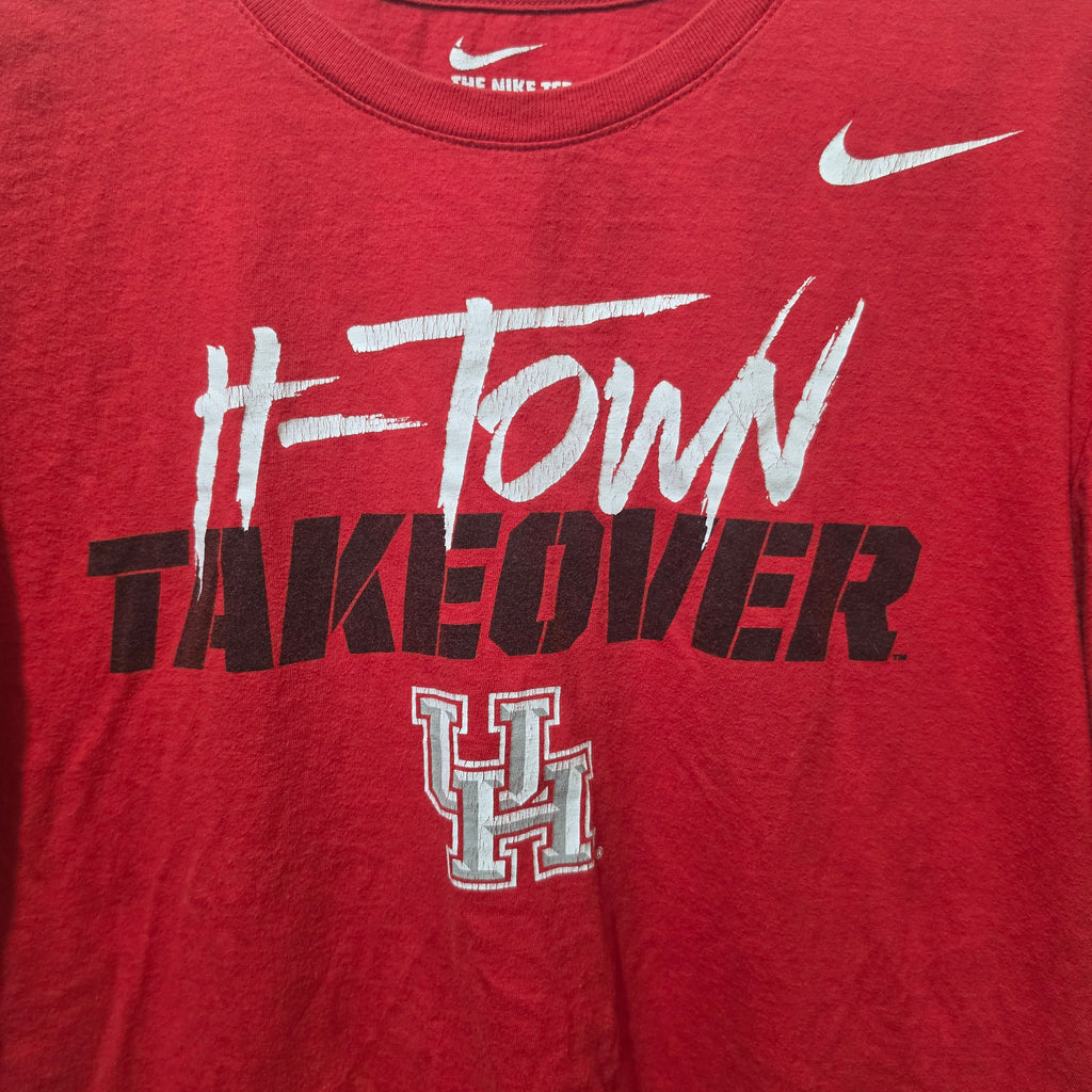 Pre-Owned Nike UH Shirt L - H-Town Takeover Houston Cougars Tee Red
