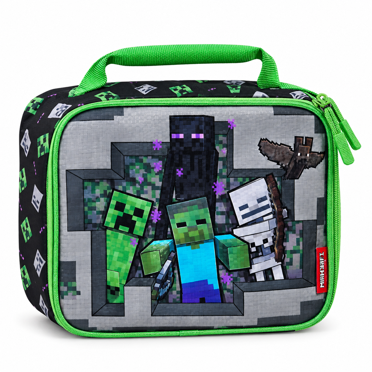 Minecraft Creeper Insulated Lunch Bag – Kids Character Lunch Box