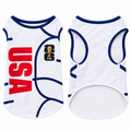 FIFA USA Dog Shirt – White Mesh Pet Jersey, XL