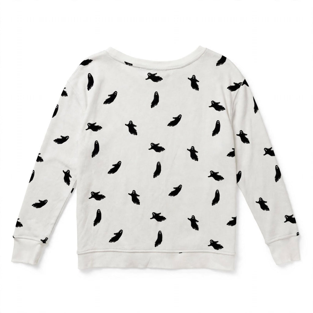 Jane & Delancey Spooky Ghost Print Sweatshirt | NWT Size L, haggle goods, haggle goods store