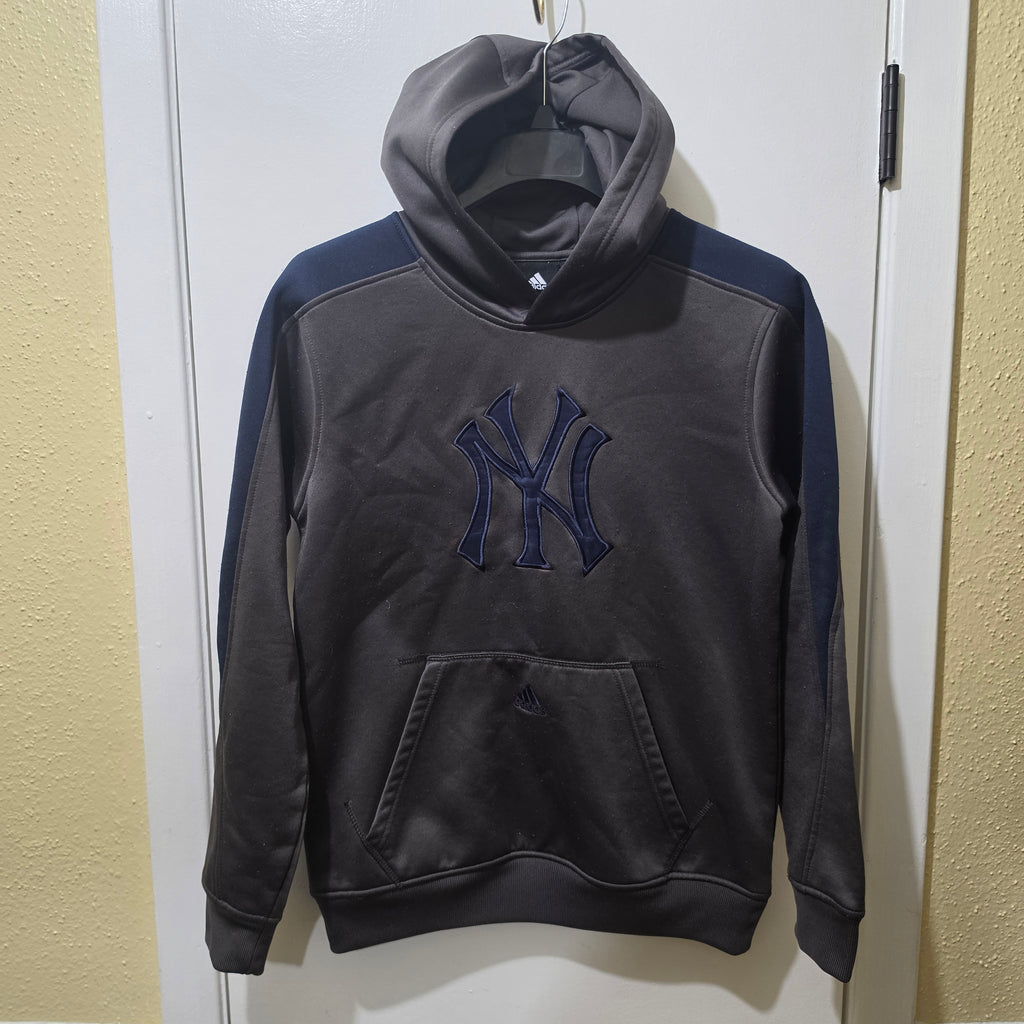 Adidas NY Yankees Hoodie Youth L (14/16) - Gray MLB Pullover