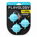 Playology Squeaky Chew Balls 3-Pack – Peanut Butter Scented Dog Toys