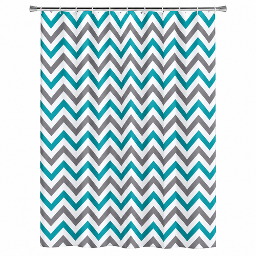 Mainstays Alpha Chevron PEVA Shower Curtain or Liner  70x72