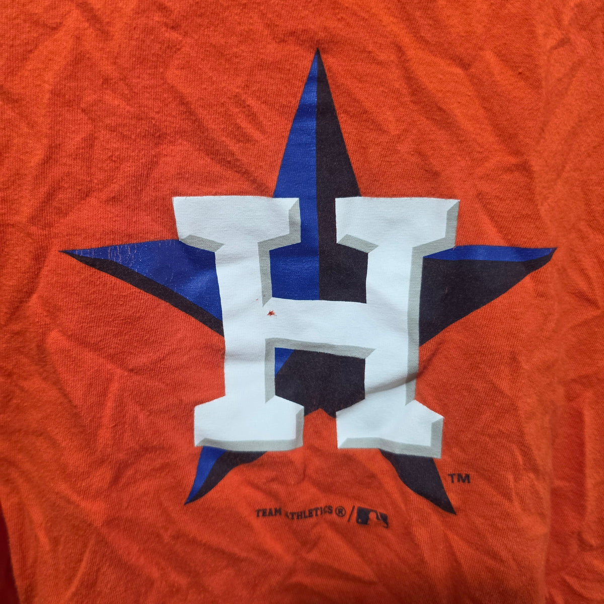 Houston Astros Kids T-Shirt Orange H Star Logo MLB Graphic Tee - Kids M (8)