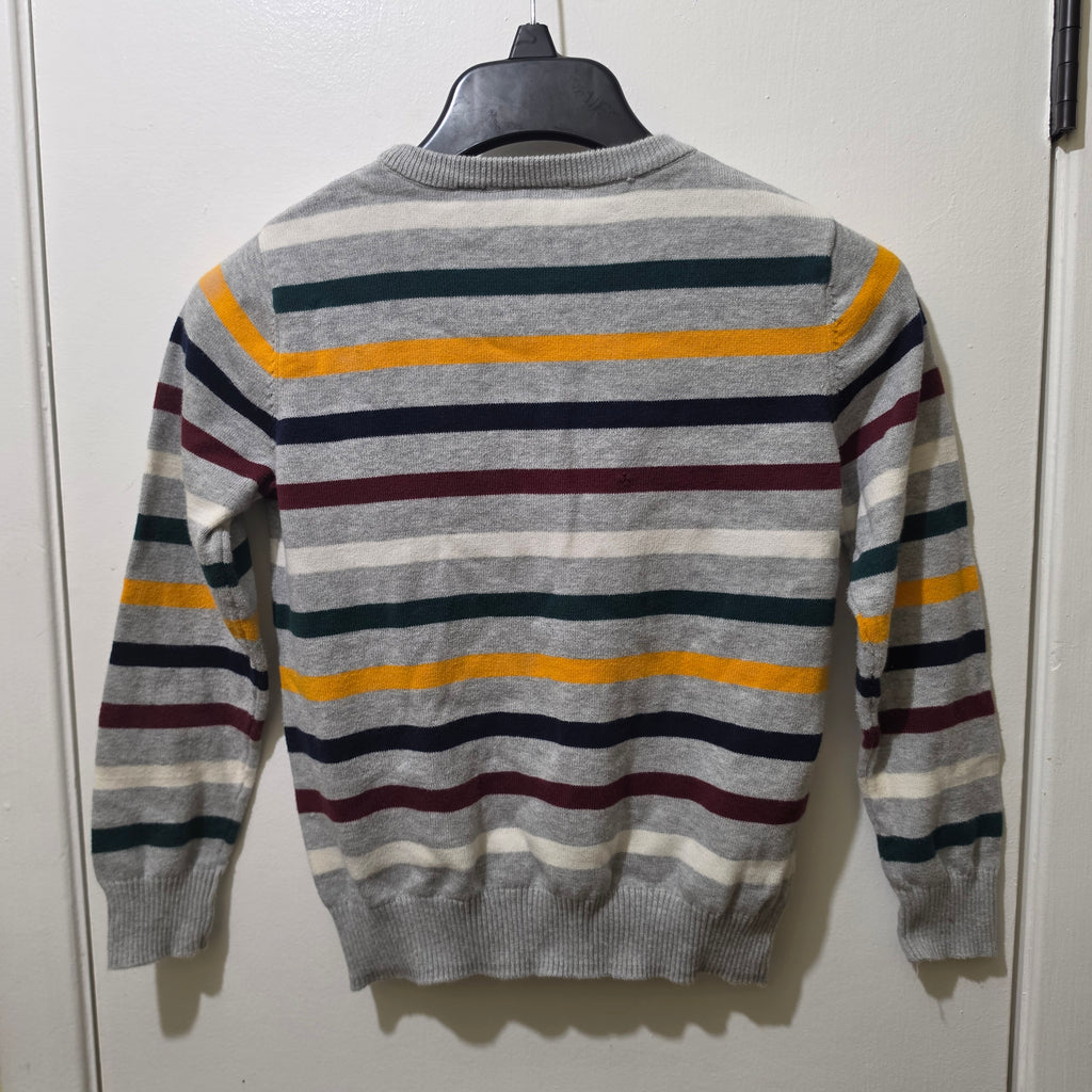 The Children's Place Boys Striped Crewneck Knit Sweater Long Sleeve M (7/8), haggle goods, haggle goods store