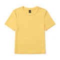 SHEIN Solid Yellow Short Sleeve T-Shirt Basic Crew Neck Top - Size S, haggle goods, haggle goods store, Storage Seekers