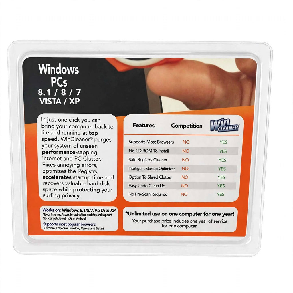 WinCleaner One Click USB - As Seen On TV PC Cleaner & Optimizer - Make Your PC Run Like New