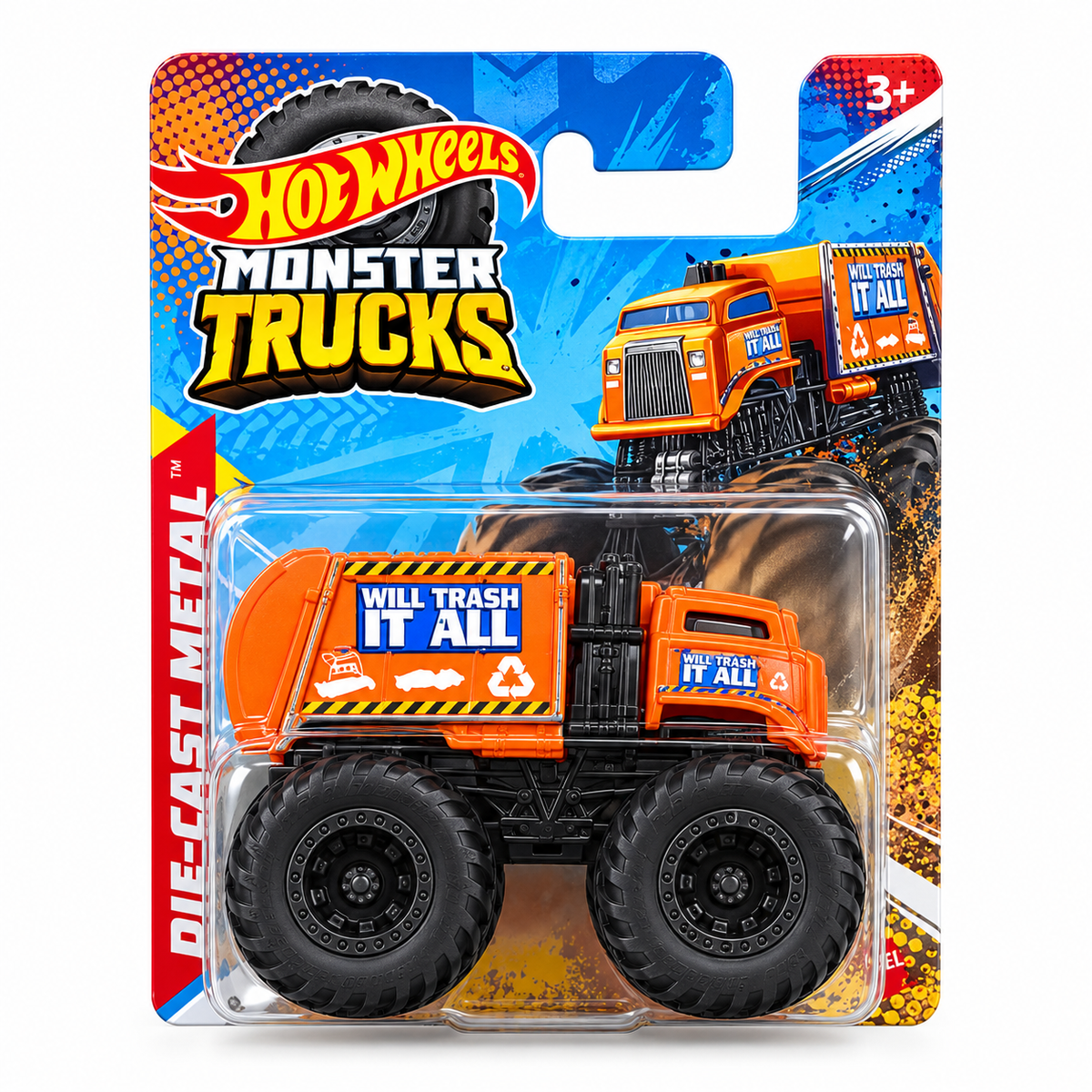 Hot Wheels Monster Trucks 1:70 Scale Will Trash It All (HFB96)