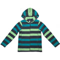 Old Navy Boys Fleece Hoodie Size 8 (M) - Striped Full Zip Jacket - Gray Teal Green, haggle goods, haggle store, Storage Seekers
