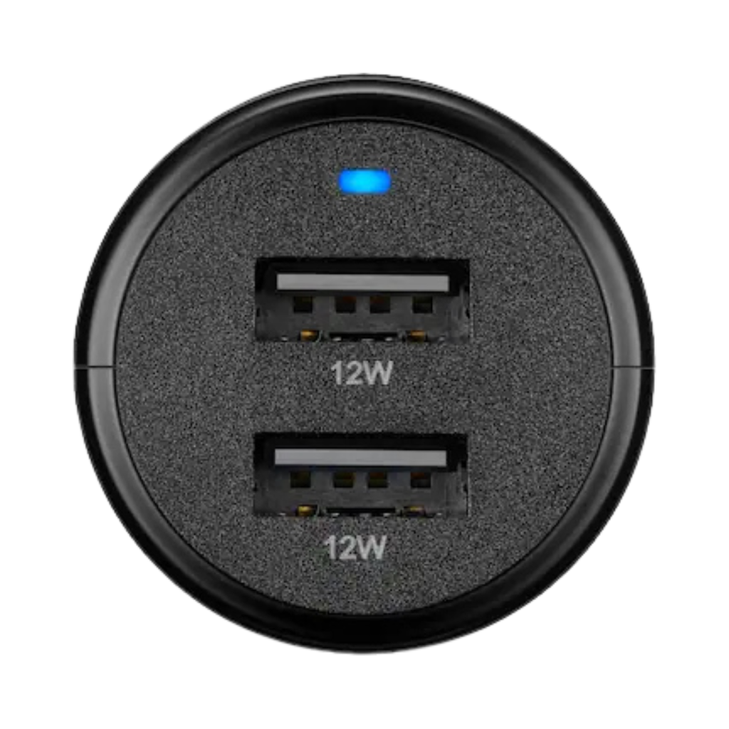 Insignia™ - 24W Dual USB Port Vehicle Charger - Black