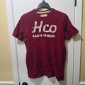 Hollister T-Shirt XL - HCo Santa Monica Burgundy Graphic Tee Mens XL