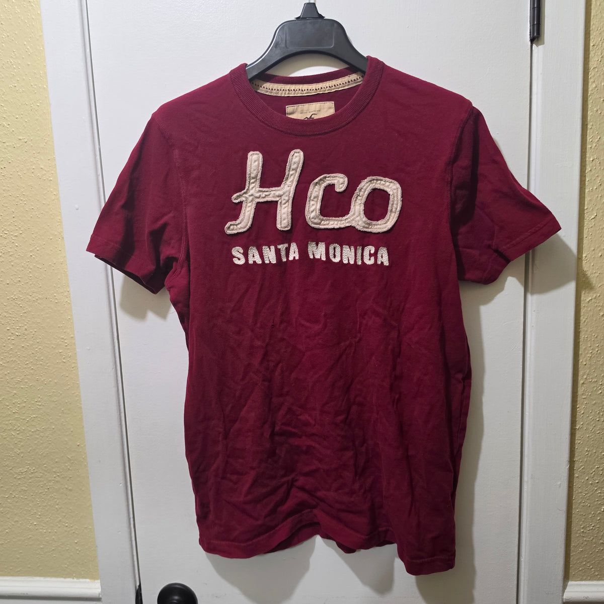 Hollister T-Shirt XL - HCo Santa Monica Burgundy Graphic Tee Mens XL