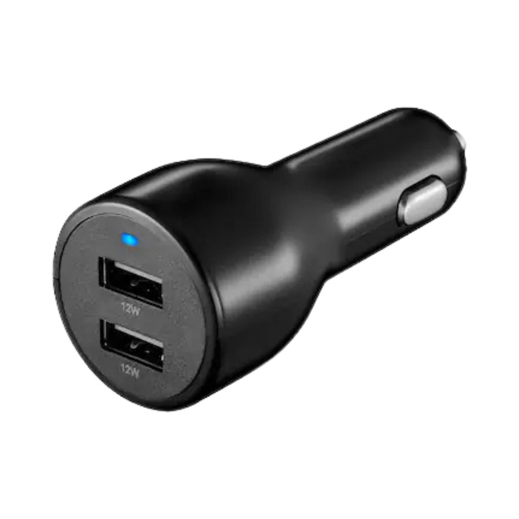 Insignia™ - 24W Dual USB Port Vehicle Charger - Black