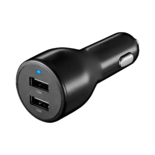 Insignia™ - 24W Dual USB Port Vehicle Charger - Black