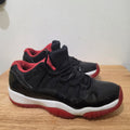 Jordan Boys Size 6.5 Black Red White Low Top Lace Up Logo Sneakers