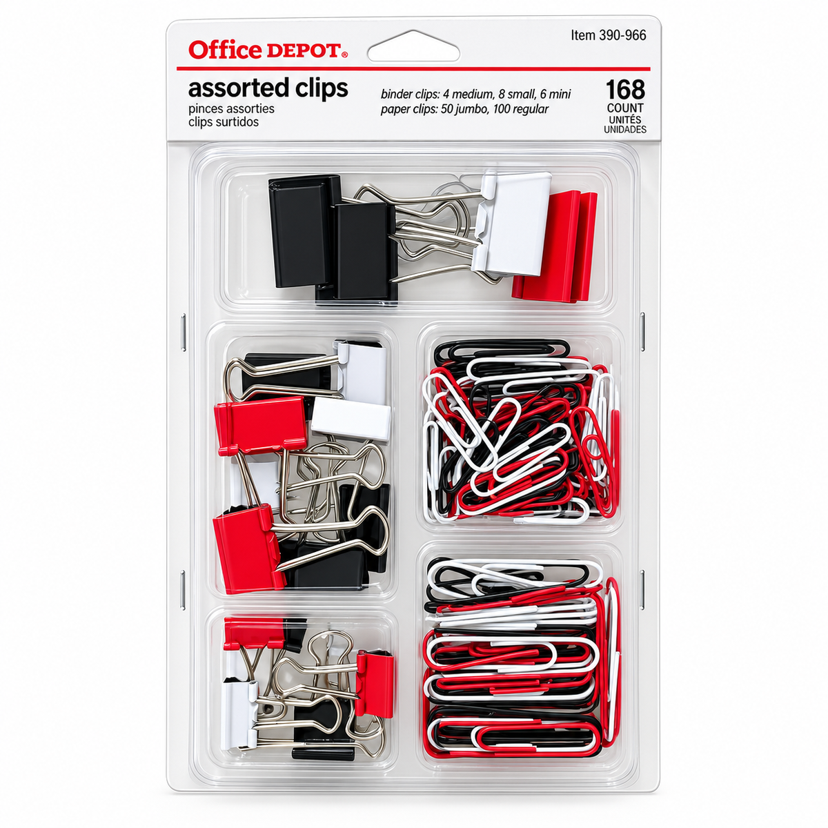 Office Depot 168-Piece Assorted Paper & Binder Clips Set, haggle goods, haggle goods store 