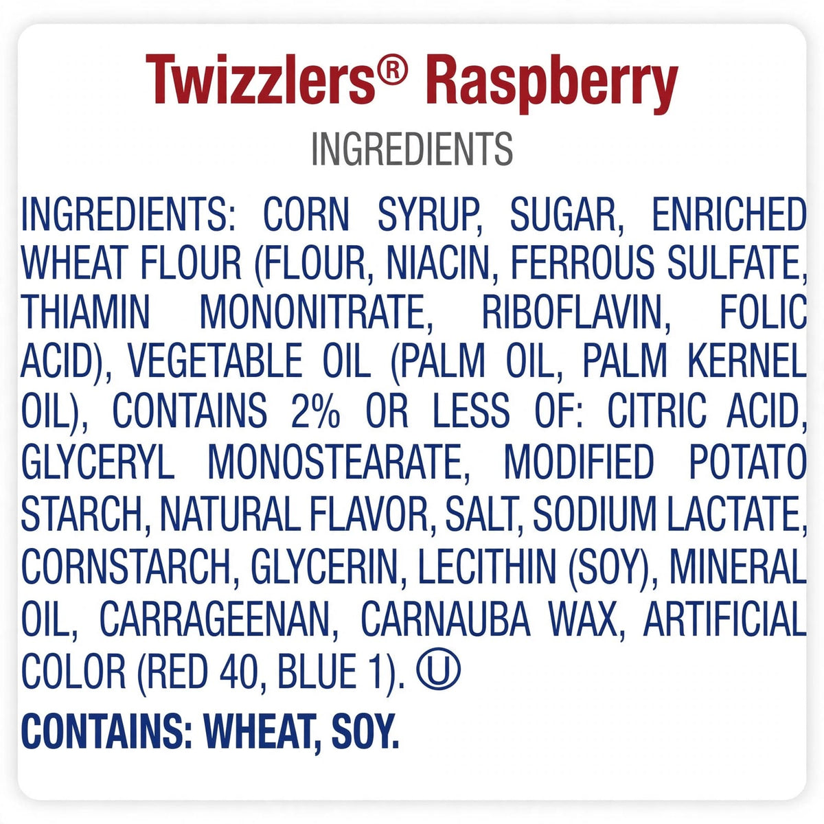 Twizzlers Filled Twists Raspberry Candy - Low Fat Licorice Snack, 11 oz.