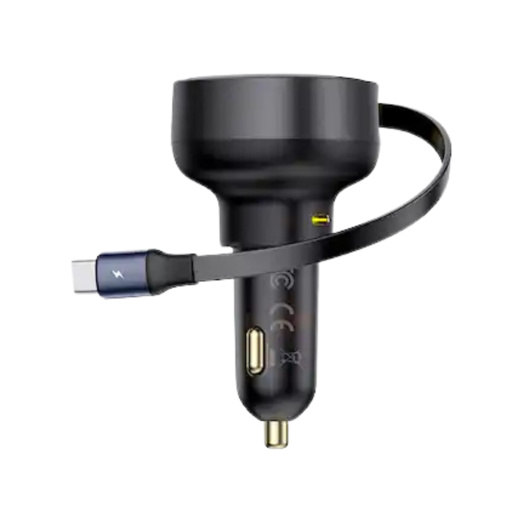 Baseus - Enjoyment Pro Car Charger C+Retractable Type-C Cable 60W