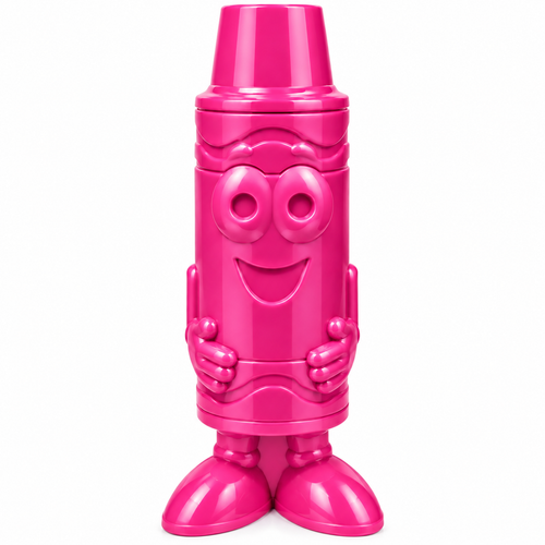 Crayola Crayon Shapener Figures Kids Pink & Blue 2 Pack