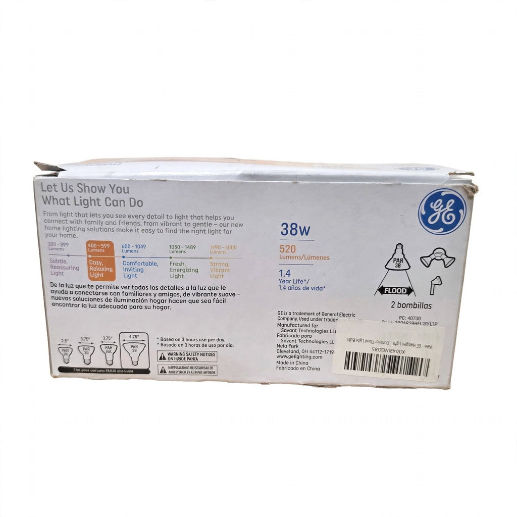 GE Halogen Outdoor PAR38 Flood Bulbs, 2-Pack